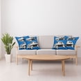 thumbnail image 4 of Ambesonne Cars Throw Pillow Cover 4 Pack, Black and White Vehicle, 16", Navy Blue Black White, 4 of 6