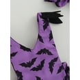 thumbnail image 6 of Cenuakty Baby Girl Halloween Clothes Bat Print Summer Mesh Romper Dress and Stretch Headband 2 Piece Outfits, 6 of 9