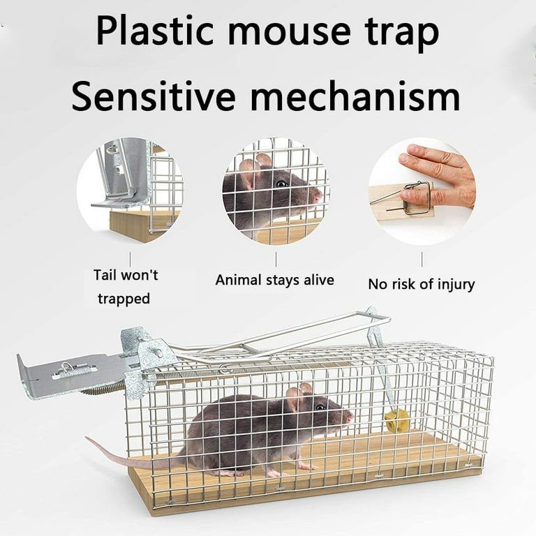 NiHome Rat Snap Trap 6-Pack Rat Trap Indoor Outdoor Humane Powerful Kill  Animal Trap Easy Setup Metal Strike Bar Spring-Loaded Safe Large Mousetrap