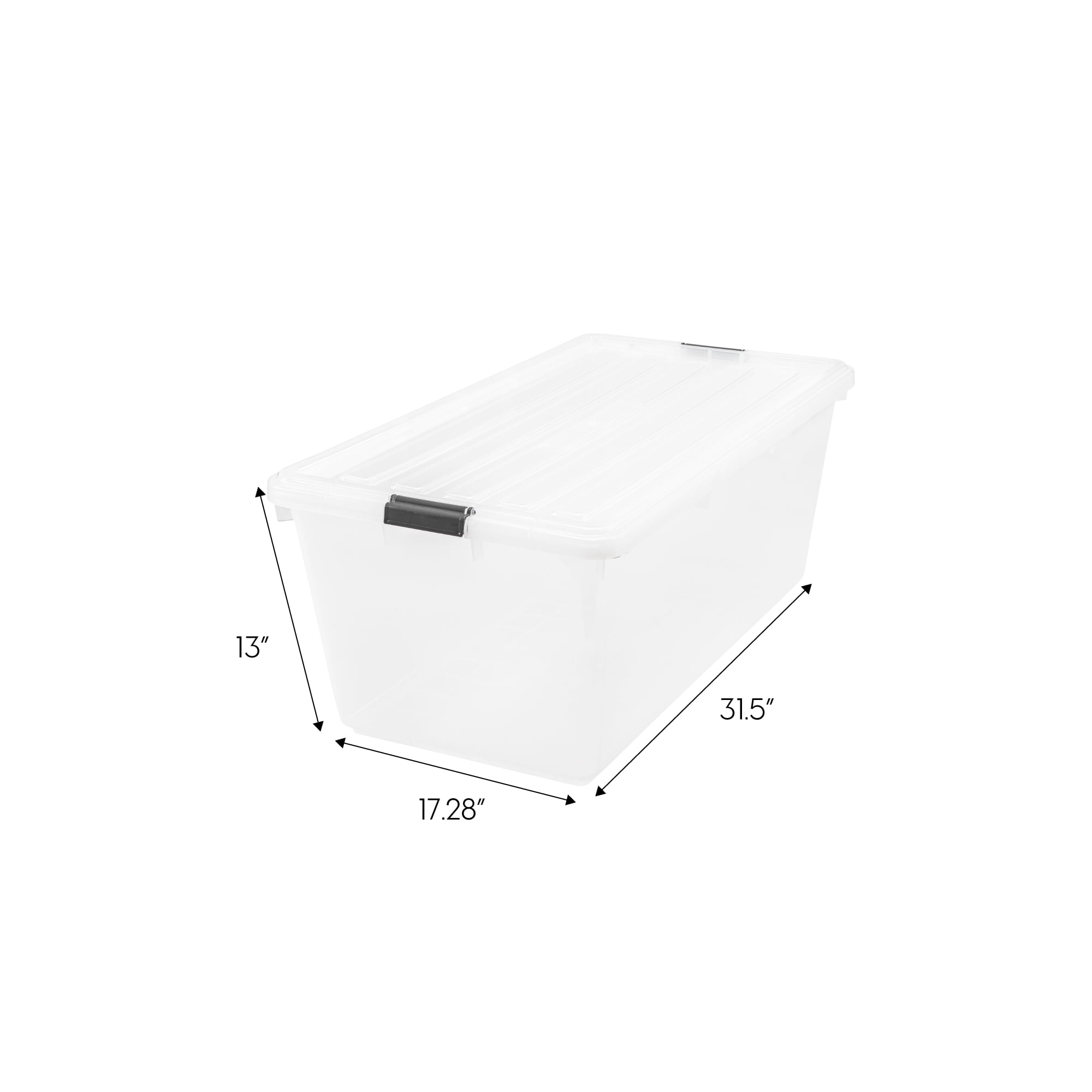 IRIS USA, Storage Box w/Lid, 91 Qt, 17 1/4
