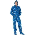 thumbnail image 4 of Footed Pajamas - Family Matching School of Sharks Hoodie One Pieces for Boys, Girls, Men, Women and Pets - Toddler - XLarge (Fits 3'7 - 3'9"), 4 of 8