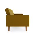 DHP Paxson Futon with USB Port, Convertible Sofa Bed, Mustard Linen