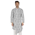 thumbnail image 1 of Atasi Indian Designer Kurta For Mens Casual Traditional Printed Ethnic Long Shirt Kurta, 1 of 7