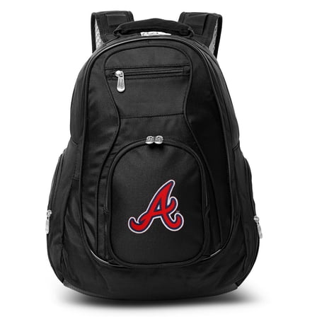 MOJO Black Atlanta Braves 19'' Laptop Travel Backpack