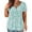 Light blue, variant on Titcea Plus Size Tops for Women Fashion Printed Buttons V Neck Short Sleeve Tees Summer Casual T Shirts