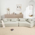 thumbnail image 2 of 139'' Sectional Sofa Couch, Modern Minimalist Curved Sofa with 4 Pillows, 4 Seat Comfy Cloud Couch for Living Room, Apartment, Hotel, No Assembly Required, 2 of 8