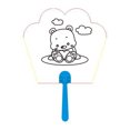 thumbnail image 2 of 10PCS Paddle Fan Blank Chinese Ancient Hand Fan Paper Fan for Child DIY, 2 of 10