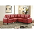 thumbnail image 4 of Newbury 82 In. W 2-Piece Faux Leather L Shape Sectional Sofa In Red, 4 of 4