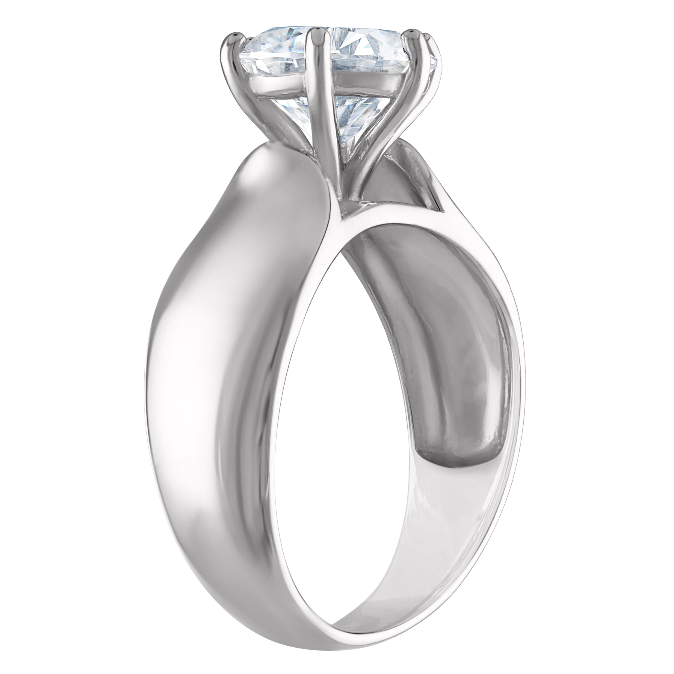 sterling silver cr moissanite 3 cttw bold ring