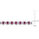 Miabella 14 5/8 CT TGW Zircone Cubique Rouge et Bracelet Floral Saphir Blanc Créé en Argent Sterling – image 5 sur 5