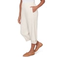 thumbnail image 3 of Alfred Dunner Womens Petite Crochet Trim Linen Capri, 3 of 4