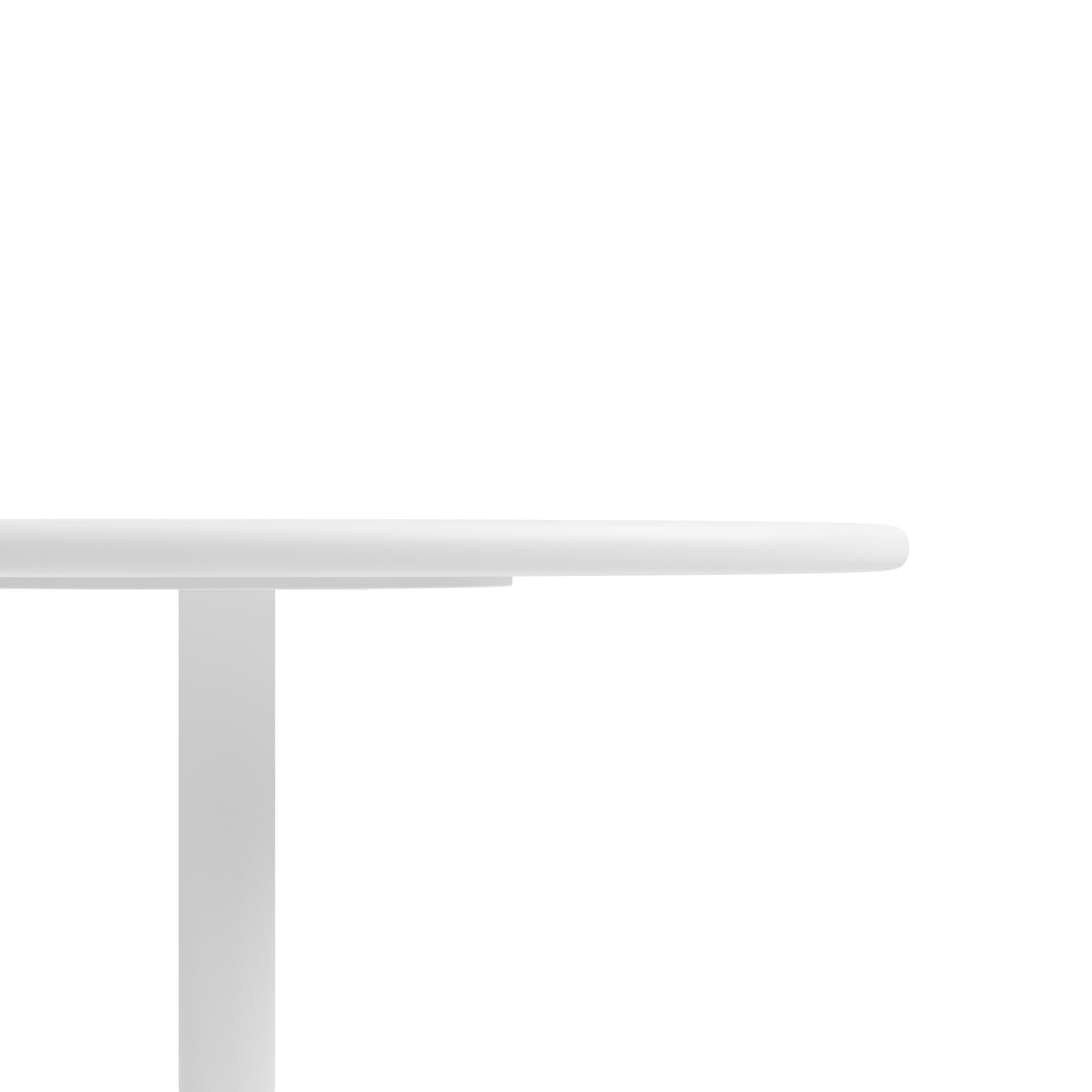Jamesdar Kurv Steel 24" Outdoor Bistro Table in White