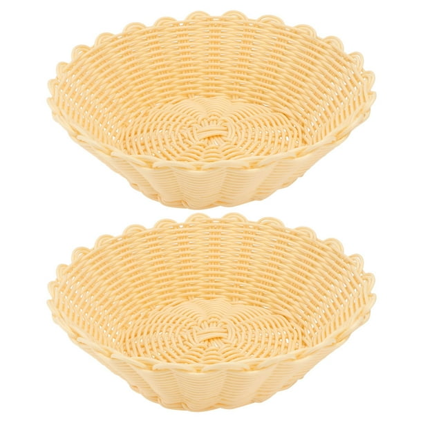 Cesta para pan, cestas de frutas, cesta tejida para pan, cesta para servir pan, 2 uds.