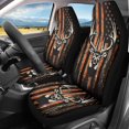 thumbnail image 2 of XYZCANDO Car Seat Covers 2 pcs Car Front Seat Covers Front Seat Cover Set Soft Anti-Slip Truck SUV, Deer Flag, 2 of 10