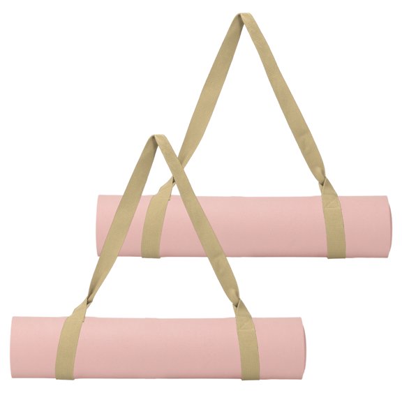 Uxcell Yoga Mat Straps for Carrying, Adjustable Exercise Mat Sling Holder Multi Purpose Mats Carrier - Fitting for (Women Pilates/Gym Workout), 2 Pcs & Khaki
