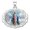 Sterling Silver, variant on PicturesOnGold.com Miraculous Medal Scalloped Round Color Female Adult - 3/4 inch x 3/4 inch, Sterling Silver