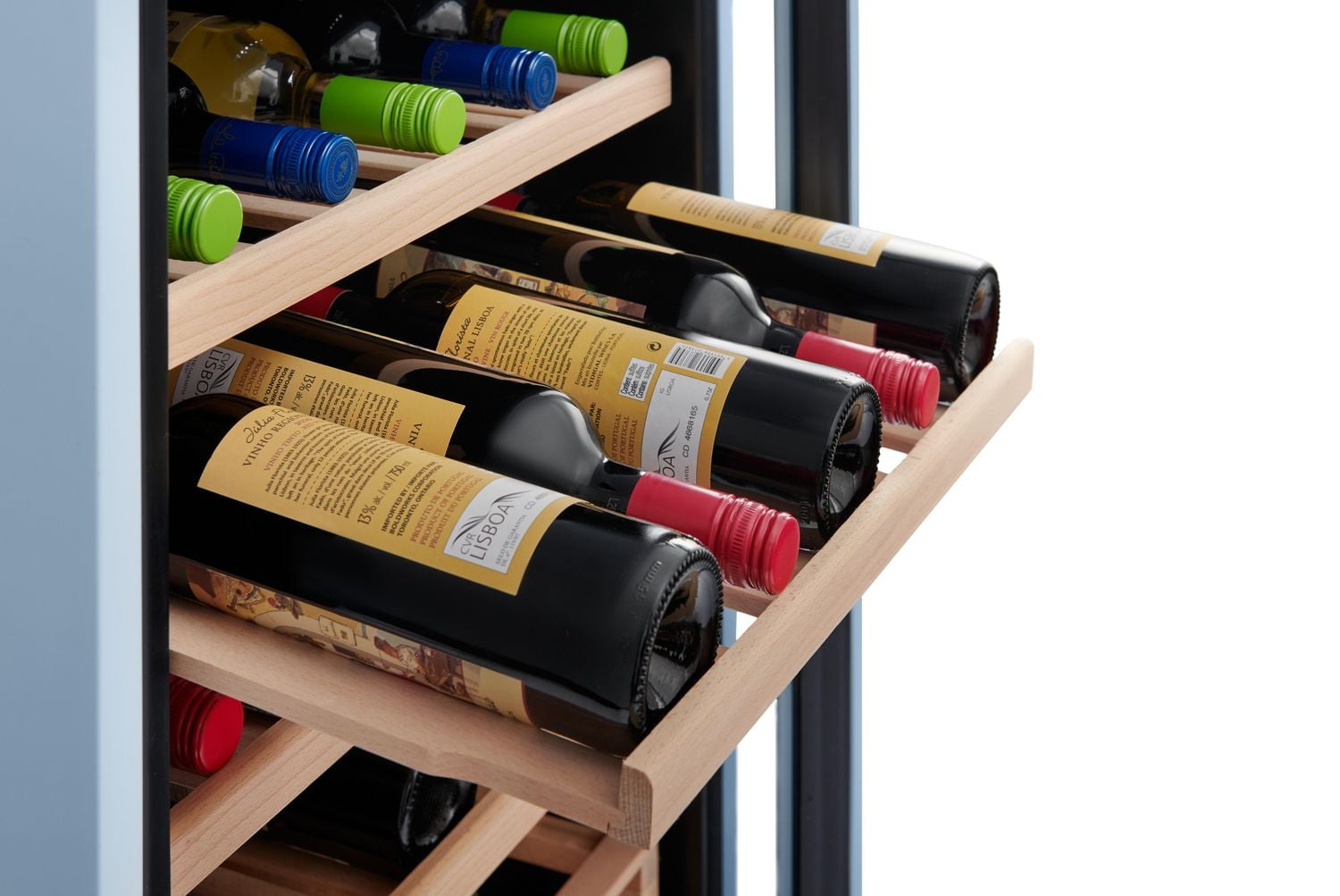 Refroidisseur à vin rétro autoportant de 30 bouteilles en Rouge Vin