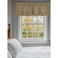 thumbnail image 3 of Valances for Windows Brown Linen Rod Pocket Cafe Window Treatments Valance Curtains for Kitchen Bathroom Laundry Basement Windows 56"x16", 3 of 9