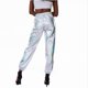 thumbnail image 2 of Gibobby pantalones cargo mujer Pantalones Fashion Club Mujer Streetwear Cool Shiny Causal Pants (Blanco, L), 2 of 5