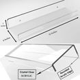 thumbnail image 5 of 15 Inch Wall Shelf Set of 4 Clear Acrylic Floating Shelves W/Guardrail for Living Room Kitchen Bathroom Bedroom, 5 of 11