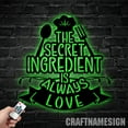 thumbnail image 4 of Craftnamesign The Secret Ingredient is Love Metal Wall Art Led Light, Dining Room Metal Sign, 4 of 5