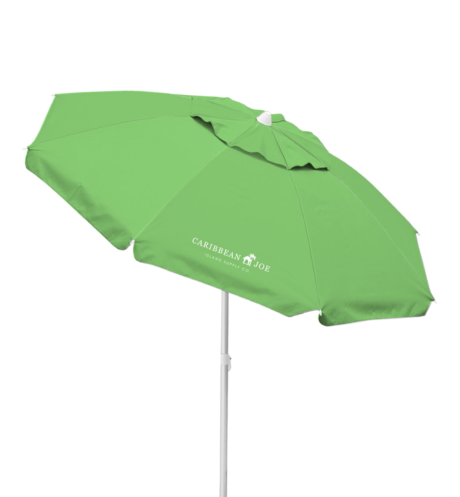 caribbean joe patio umbrella khaki (2 pack) Caribbean Joe 7ft Tilting Double Canopy Beach Umbrella with Case
