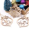 thumbnail image 3 of Colgantes de madera para decoración de árbol de Navidad, adornos colgantes huecos creativos, artesanía de madera para decoración de árbol de navidad, regalos para niños, 6 piezas, 3 of 4