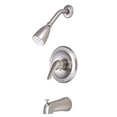 Inca Brass Single Hole - Kingston Brass GKB538L Water Saving Chatham Tub & Shower Faucet with Water Savings Showerhead and Single Lever Handle, Chrome