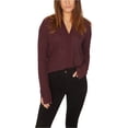 thumbnail image 1 of Blusa de punto Sanctuary Clothing para mujer rojo extragrande Pull-over, 1 of 2