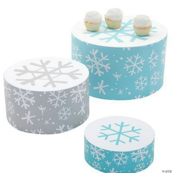 Winter Snowflake Treat Stands, Winter, Party Supplies, 3 Pieces