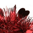 thumbnail image 2 of 9' Pre-Lit Valentine's Day Heart Tinsel Garland - Red Lights, 2 of 4