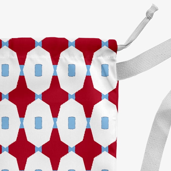 Simply Daisy Button Up 28 x 36 in Red Laundry Bag