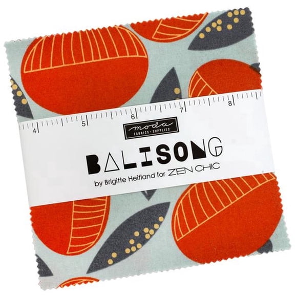 Moda Balisong 5-inch Charm Pack by Zen Chic 100% Cotton Precut Fabric Squares (42 pcs)