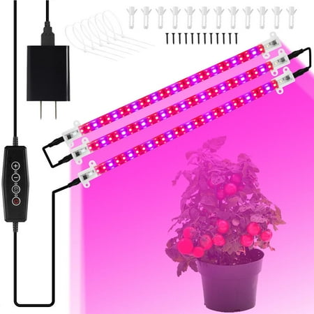 

LED plant growth light LED Plant Light Strip Timing USB Plant Light Strip Adhesive Plant Fill Light Strip with Sealing Waterproof Energy Saving Five Gears Brightness for Plant
