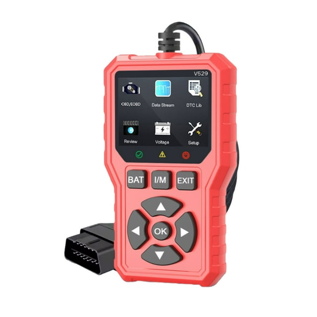 Comprobador de baterías, comprobador de carga de 12 V, escáner de baterías OBD2 V529 para un análisis preciso y rápido, compatible con vehículos