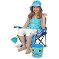 thumbnail image 3 of Folding Beach Chair for Kids with Cup Holder and Storage Bag, 3 of 9
