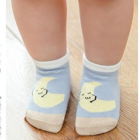 

Kids Baby Boys Girls Breathable Cartoon Weather Print Anti-Slip Socks