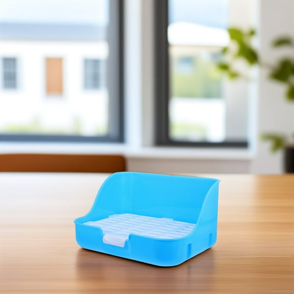 Hemoton Hamster Toilet Bunny Bedding for Rabbits Guinea -blue