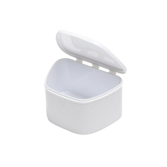 Great for dental container, retainer case, false teeth container, container.