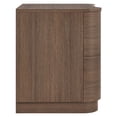 thumbnail image 6 of Mirae 2-Drawer Curved Nightstand in Brushed Brown Oak, 6 of 8