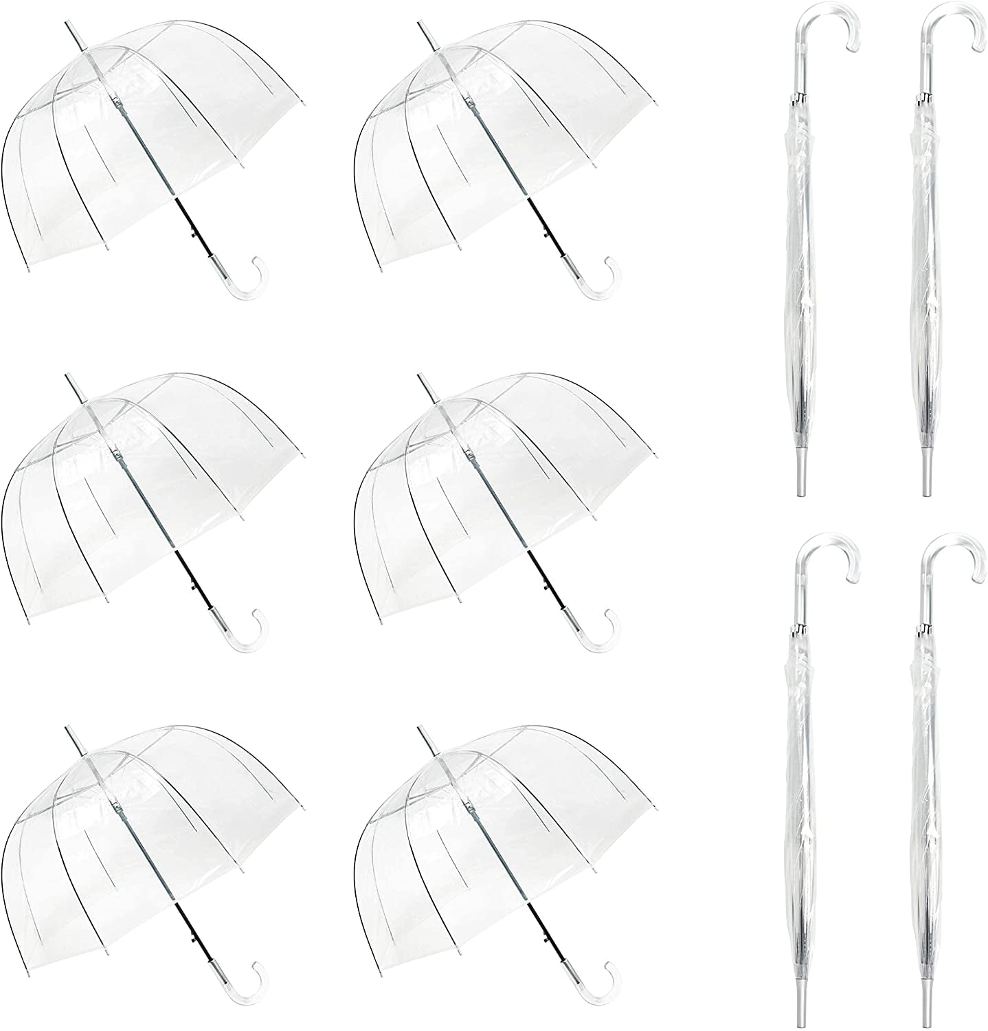 Bubble Dome Auto Open Umbrella Windproof for Outdoor Weddings,School Back Unicorn Transparent Stick Umbrella