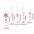 thumbnail image 3 of 10pcs Transparent Icicle Christmas Ornaments - Hollowed-out Mirror Color Pendants, Festive Hanging Decor For Christmas Tree, Window And Shopping Center, Sparkling Holiday Decorative Items, Pink, 3 of 6
