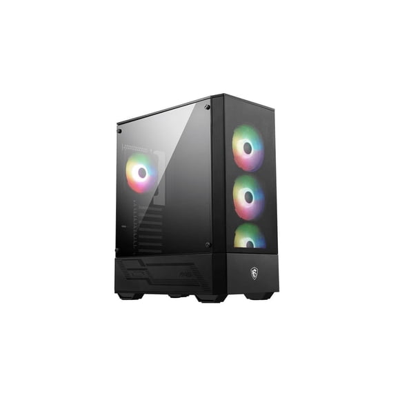 MSI Mid-Tower PC Gaming Case – Tempered Glass Side Panel – 4 x 120mm aRGB Fan – Liquid Cooling Support up to 240mm Radiator x 1 – MAG Forge 112R