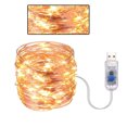 thumbnail image 1 of Bewildely USB LED Home Office Garden Impermeable Control remoto Temporizador Lámpara String 10m 100LEDs Blanco cálido Type2 NO2 Bewildely HA001496-06, 1 of 1