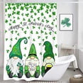 thumbnail image 2 of Happy St. Patricks Day Shower Curtain Green Clover Shamrock Irish Gnome Spring St Patrick''s Day Bathroom Shower Curtain Waterproof Fabric Bathroom Decorations with Hooks 72x72 Inch, 2 of 7
