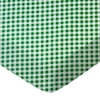 SheetWorld Fitted 100% Cotton Percale Play Yard Sheet Fits BabyBjorn Travel Crib Light 24 x 42, Green Gingham Check