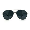 thumbnail image 4 of Mens Polarized Luxury Metal Tear Drop Shape Officer Double Bridge Sunglasses Silver - Black, 4 of 8