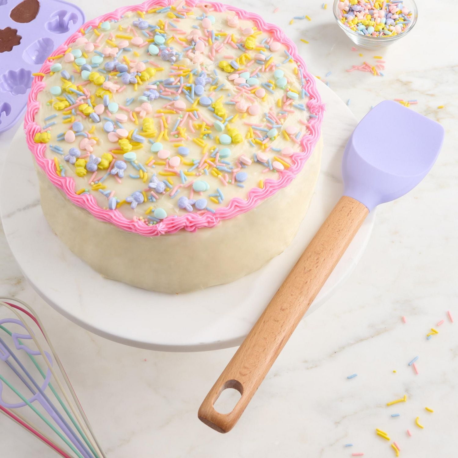 Way to Celebrate 11.6-inch Silicone Spoonula, Purple