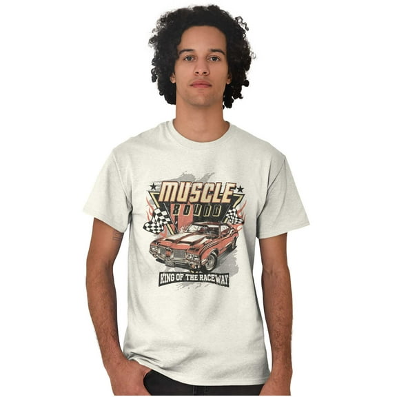 Muscle Bound King of the Raceway Car Men's Graphic T Shirt Tees Brisco Brands 2X