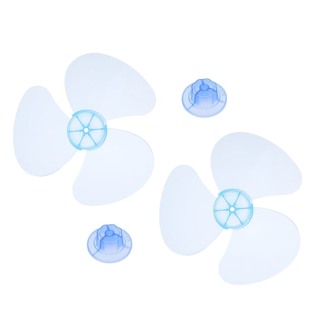 OUNONA Standing Fan Blades 3 Leaves Plastic Replacement Sky-blue 2pcs for Aerodynamic Design